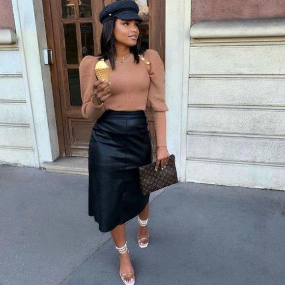 zara gold button sweater